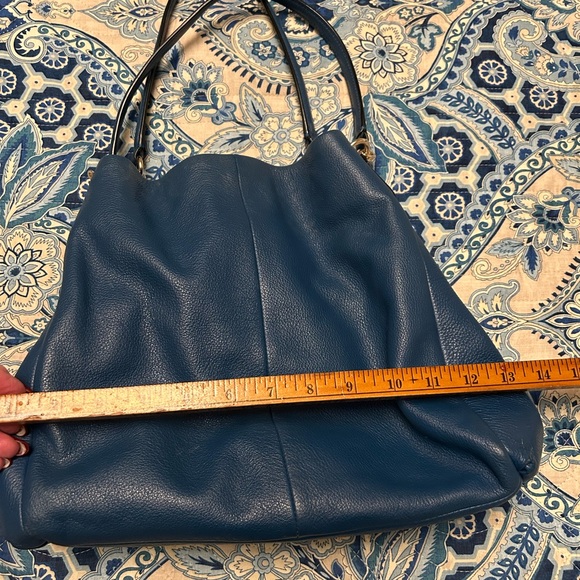Coach Blue Leather Shoulder Bag - Picture 11 of 14